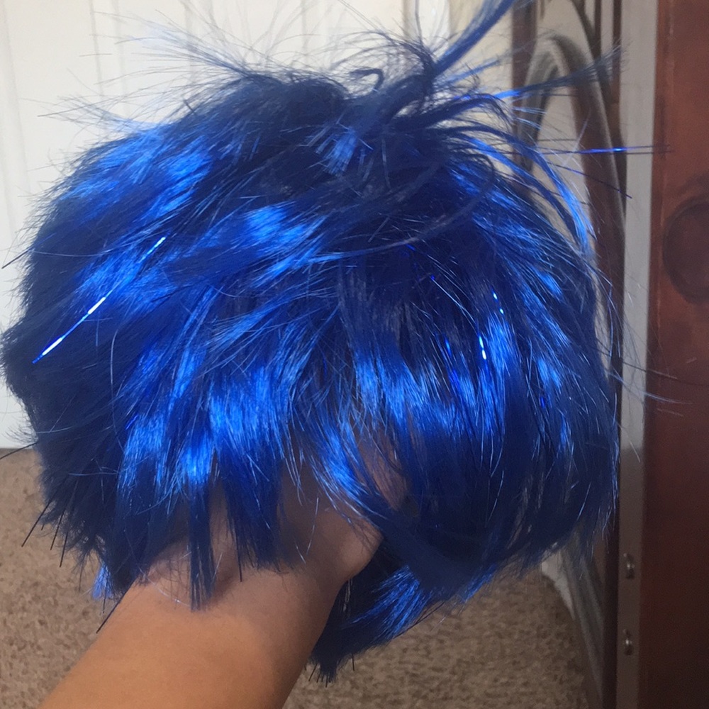 Short Blue haired wig
